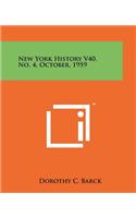 New York History V40, No. 4, October, 1959