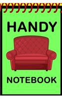 Handy Notebook: Kids Dandy little small pocket notebook for drawing and detective clues (Read sofa)