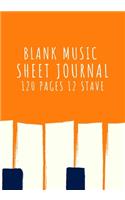 Blank Music Sheet Journal