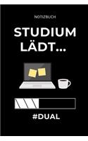 Notizbuch Studium Lädt... #dual: A5 Geschenkbuch KARIERT zum dualen Studium - Notizbuch für duale Studenten - witziger Spruch zum Abitur - Studienbeginn - Erstes Semester - Pruefung
