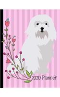 2020 Planner: Maltese Dog Pink 2020 Weekly Planner Organizer Dated Calendar And ToDo List Tracker Notebook