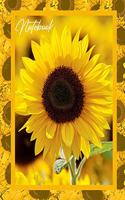 Notebook: Yellow Sunflower Beautiful Flower Writing Journal Notebook Unlined / Unruled Blank Paper For Notes 100 pages Large (8.5 x 11)