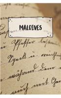 Maldives: Ruled Travel Diary Notebook or Journey Journal - Lined Trip Pocketbook for Men and Women with Lines