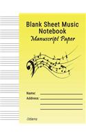 Blank Sheet Music Notebook Manuscript Paper