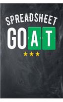 Spreadsheet GOAT: Chalkboard, White & Green Design, Blank College Ruled Line Paper Journal Notebook for Accountants and Their Families. (Bookkeeping and Tax Season 6 