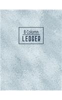 8 Column Ledger: Accounting Ledger Book For Bookkeeping - The Record Keeping Journal - Fabric Style Account Notebook