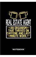 Real Estate Agent - Notebook: Lined notebook for real estate agents to track all informations of daily work life for men and women