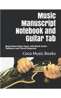 Music Manuscript Notebook and Guitar Tab