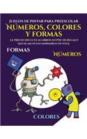 Juegos de pintar para preescolar (Libros para niños de 2 años - Libro para colorear números, colores y formas)