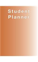Burnt Orange Planner, Agenda, Organizer for STUDENTS, (undated) large 8.5 x 11, Weekly View, Monthly View, Yearly View