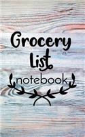 Grocery List Notebook