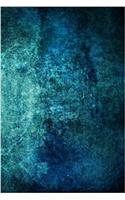 Blue-Green Grunge - Lined Notebook