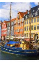 Nyhavn Copenhagen - Lined Notebook with Margins: 101 Pages, Medium Ruled, 6 x 9 Journal, Soft Cover