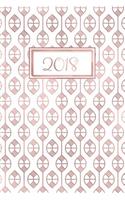 2018: Diary Planner Journal - Wo2p Week on 2 Pages A5 Rose Gold Geometric Pattern Cover: Diary Planner Journal - Wo2p Week on 2 Pages A5 Rose Gold Geometric Pattern Cover