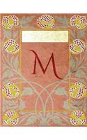 Monogram "M" Sketchbook: Blank Art Pad Notebook Journal