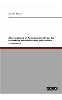 Altersmischung Im Anfangsunterricht Aus Der Perspektive Von Schulerinnen Und Schulern