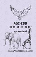 ABC-ZOO Libro da colorare per bambini - Impara L'Alfabeto Colorando Animali