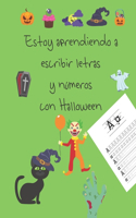 Estoy aprendiendo a escribir letras y números con Halloween