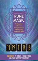 Practical Guide to Rune Magic Kit: Reading Runes in Divination, Casting Techniques and Interpreting the Ancient Stones - Includes: 25 Runes, Velvet Bag, 64-Page Instruction Book