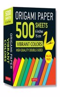 Origami Paper 500 Sheets Vibrant Colors 6 (15 CM)