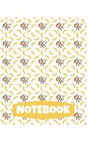 Notebook: Cute Monkey Notebook/Journal for Adults/Children Animals Lovers to Writing (8x10 Inch. 20.32x25.4 cm.) Wide Ruled Lined Paper 120 Blank Pages (YELLO