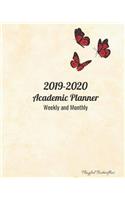 2019-2020 Academic Planner Weekly and Monthly Playful Butterflies