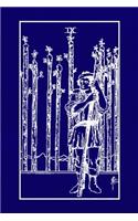 IX: Nine of Wands Tarot Diary Log Book, Record and Interpret Readings, Daily Draw Journal