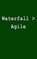 Waterfall > Agile: Blank Lined Journal