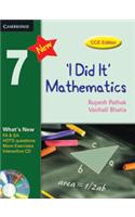 I Did It Mathematics Students Book with CD ROM, Level 7, CCE Edition