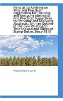 Hints as to Advising on Title and Practical Suggestions for Perusing and Analysing Abstracts: And PR