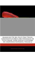 Manuscrit de Mil Huit Cent Treize
