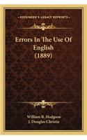 Errors in the Use of English (1889)