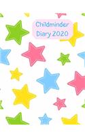 Childminder Diary 2020: Day to a page planner with space for notes and to do list every day. Hourly appointments to organize your childcare bookings easily. White with mult