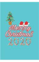Merry Christmas 2020 journal Notebook: Lined journal for Women and men and girls 120 pages 6 x 9 letter size