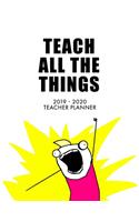Teacher Planner 2019-2020: Lesson Planner for Academic Year July 2019 - June 2020, 7 Subject Weekly Lesson Planner + Monthly Calendar View, Comes with Goals Section + Notes, C