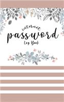 Internet password logbook: Keep track and protect of usernames, passwords, web addresses (Calligraphy and Hand Lettering Design)