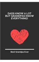 Dads Know A Lot But Grandpas Know Everything: 100 Pages 6'' x 9'' Lined Writing Paper For Grandpa - Perfect Gift For Grandpa