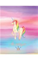 Notebook: Unicorn cover and Dot pages, Extra large (8.5 x 11) inches, 110 pages, notebooks and journals(1 Unicorn Lover Notebook,)