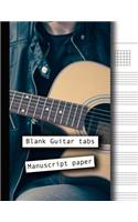 Blank Guitar tabs manuscript paper: 8.5 x 11" Guitar tabs Paper / Stave / Staff Paper / Musicians Notebook. 150 pages with chord boxes and stave/staff. Perfect gift or the music theory