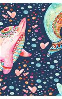 Dolphins in Love Undated Journal for the Ambitiously Non Ambitious Writers, List Makers & Drawers, Write Your Way Through Our Creative Journals, Planners & Notebooks