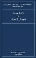 Festschrift Fur Klaus Rolinski