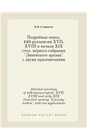 Detailed Inventory of 440 Manuscriptsof XVII, XVIII and Early XIX from First Meeting 