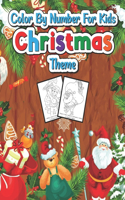 Color by number for kids Christmas theme