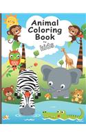 Animal coloring book for kids