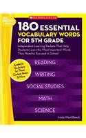 180 Essential Vocabulary Words for 5th Grade: Independent Learning Packets That Help Students Learn the Most Important Words They Need to Succeed in School(Best Practices in Action)
