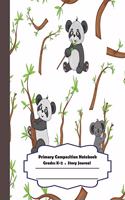 Primary Composition Notebook: Primary Composition Notebook Story Paper - 8.5x11 - Grades K-2: Little Koala and cute panda School Specialty Handwriting Paper Dotted Middle Line (K(1 Little Koala and Cute Panda Seriers)