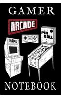 Gamer Arcade Pinball Game Notebook