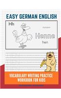 Easy German English Vocabulary Writing Practice Workbook for Kids