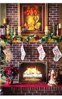 Christmas Fireplace Journal: 150 Page Lined Notebook/Diary: 150 Page Lined Notebook/Diary