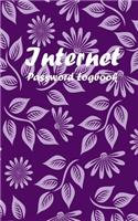 Internet Password Logbook: A Beautiful PurPle Cover Internet Password Notebook, Internet Address and password Logbook. Design with cute PurPle flowers cover to gifts for grand